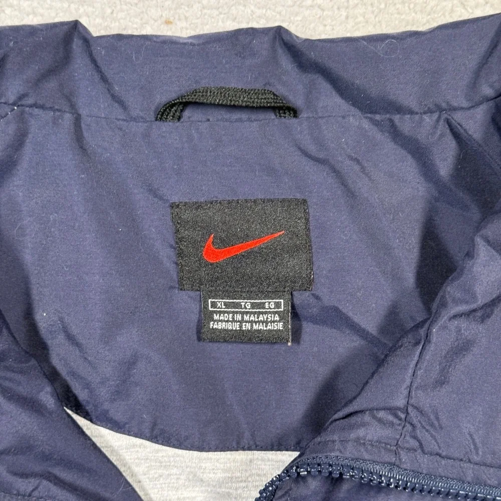 Vintage Y2K Nike Windbreaker Lined Jacket Full‎ Zip Orange Stripe Lightweight XL